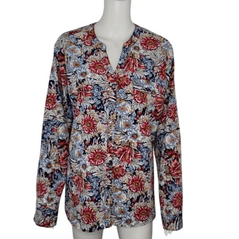 Laura Scott Button Down Floral Top